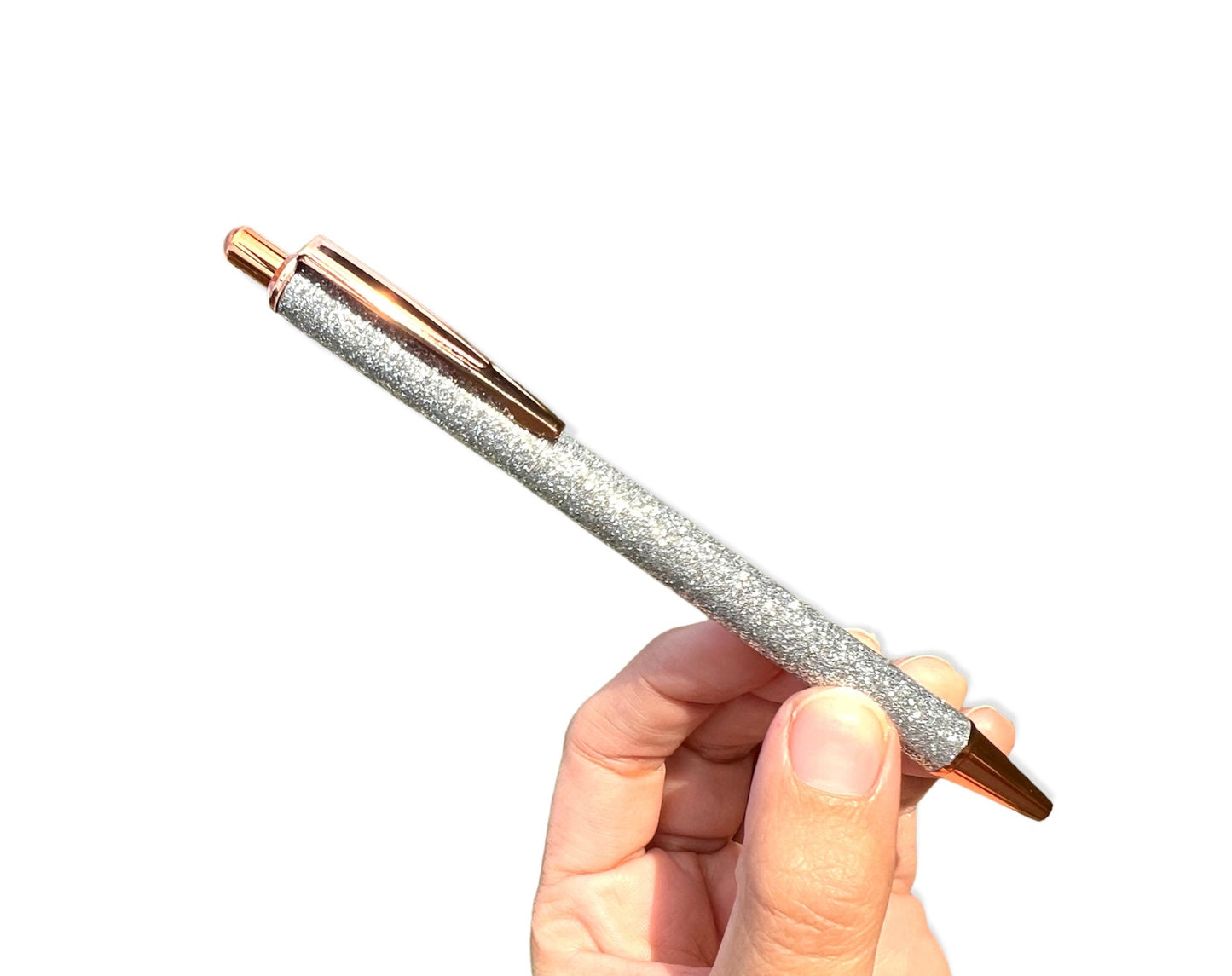 Rose Gold & Silver Glitter pen