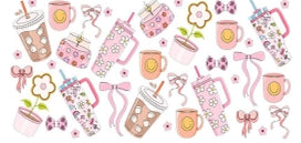 pink cup and candles