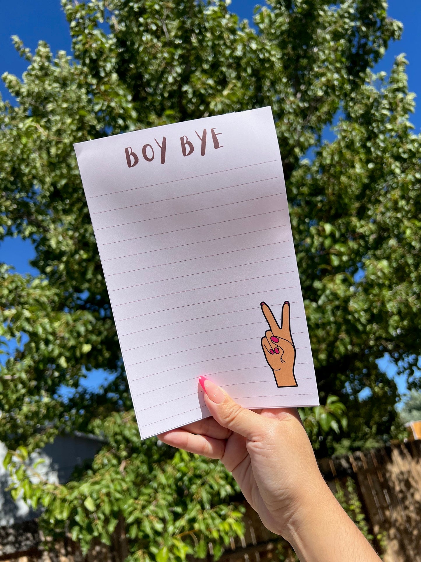 Boy Bye Notepad