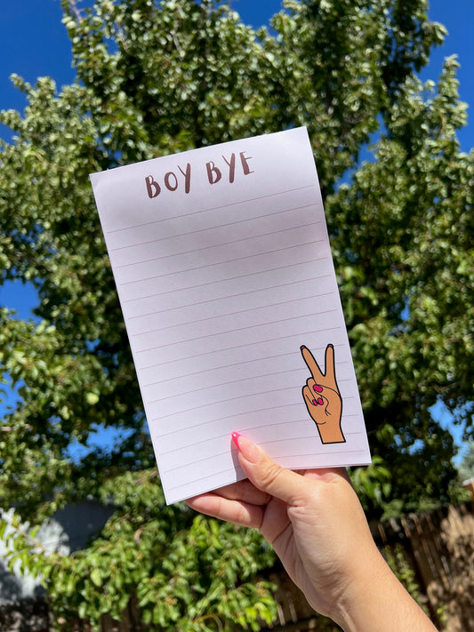 Boy Bye Notepad