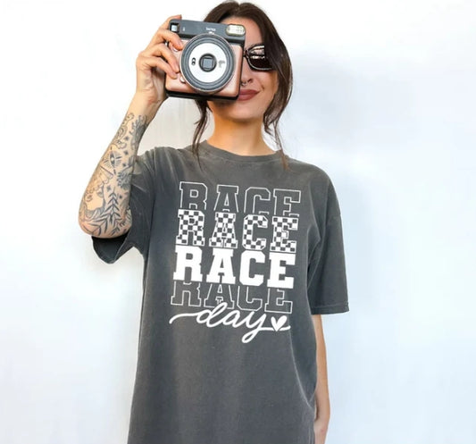 Race Race All Day - Screen Print