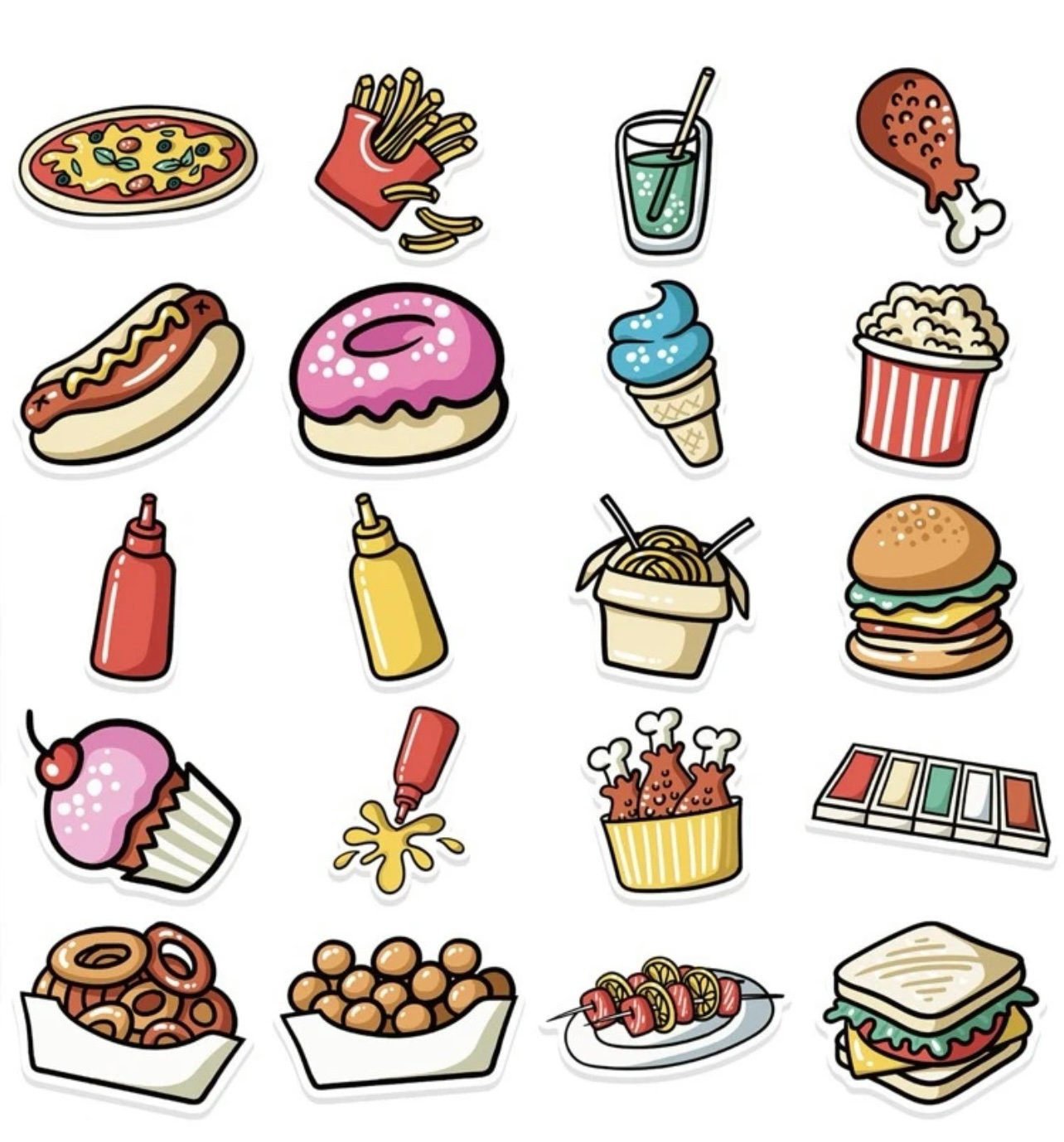 Cartoon theme stickers